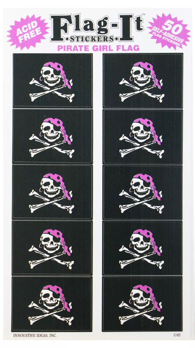 Pirate Girl 50 Count Sticker Pack