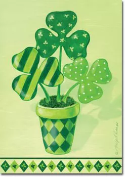 Pot O' Shamrocks Toland Art Banner