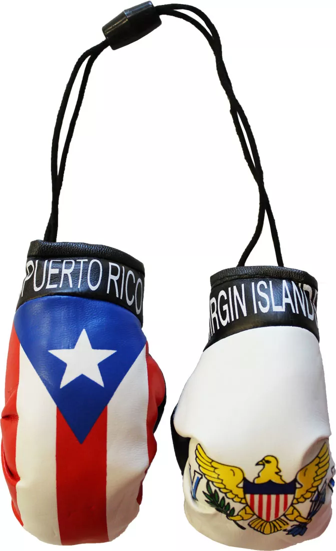 Puerto Rico and US Virgin Islands Mini Boxing Gloves