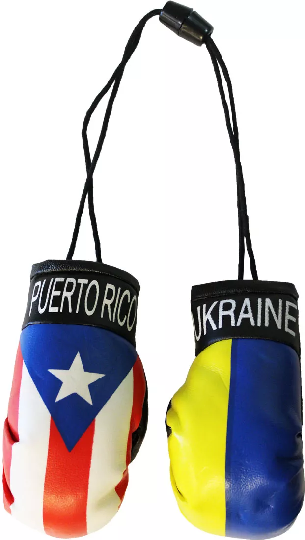 Puerto Rico and Ukraine Mini Boxing Gloves