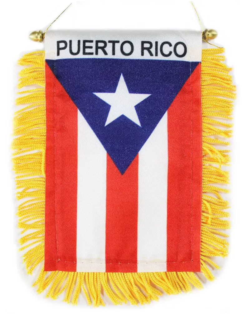 Puerto Rico Window Hanging Flag