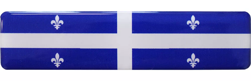 Quebec Long Domed Sticker