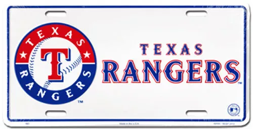 Texas Rangers MLB License Plate
