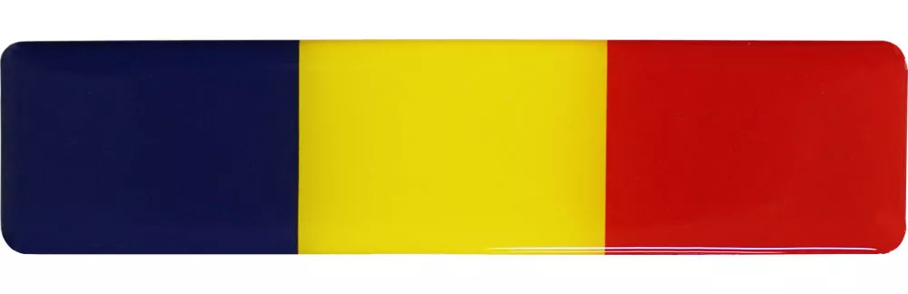 Romania Long Domed Sticker