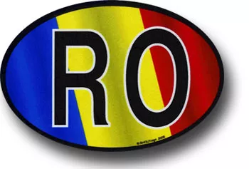 Romania Wavy Oval Decal