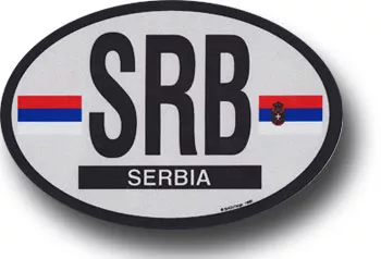 Serbia Oval decal