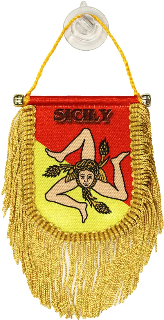 Sicily Window Hanging Flag (Shield)