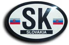 Slovakia Oval Decal