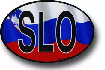 Slovenia Wavy Oval Decal