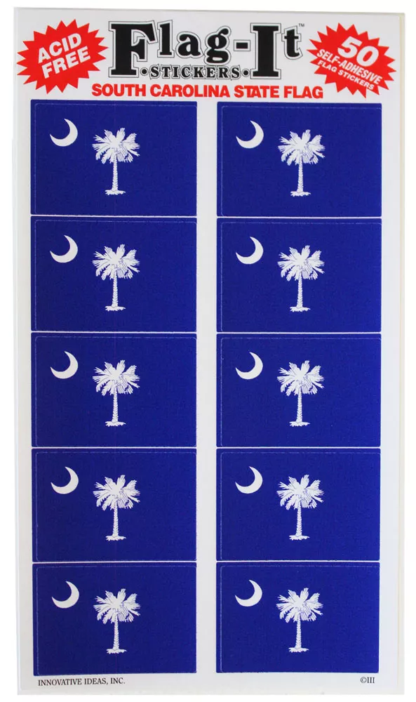 South Carolina 50 Count Sticker Pack