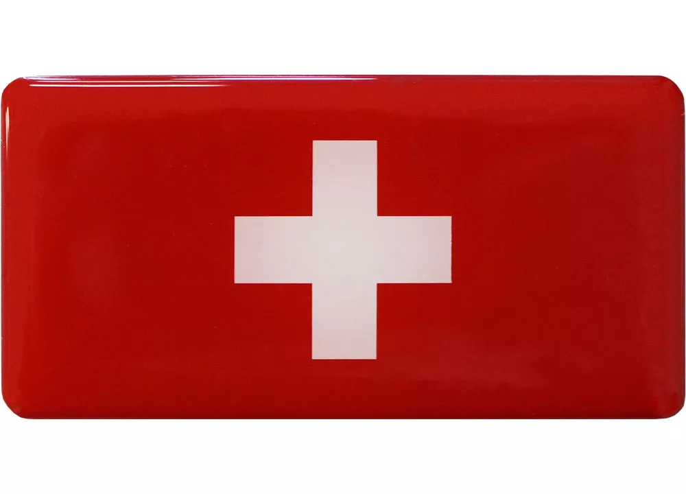 Switzerland Domed Sticker