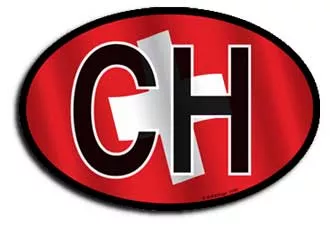 Switzerland Wavy Oval Decal