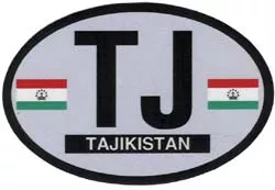 Tajikistan Oval decal