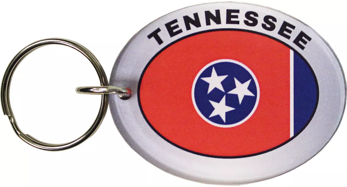 Tennessee Oval Acrylic Keyring