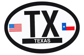 Texas Oval Decal
