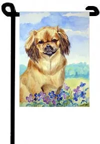 Tibetan Spaniel - 11"x15" 2-Sided Garden Banner