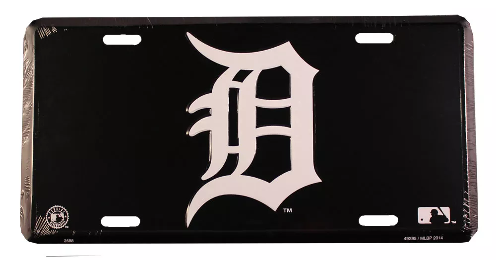 Detroit Tigers MLB License Plate (White D)