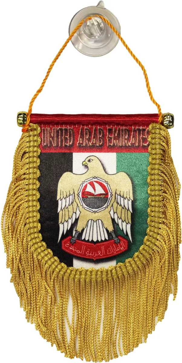 United Arab Emirates Window Hanging Flag (Shield)