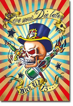 UL13 Textile Poster (Live Now, Die Later)