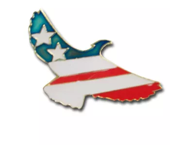 USA Eagle Cutout Lapel Pin