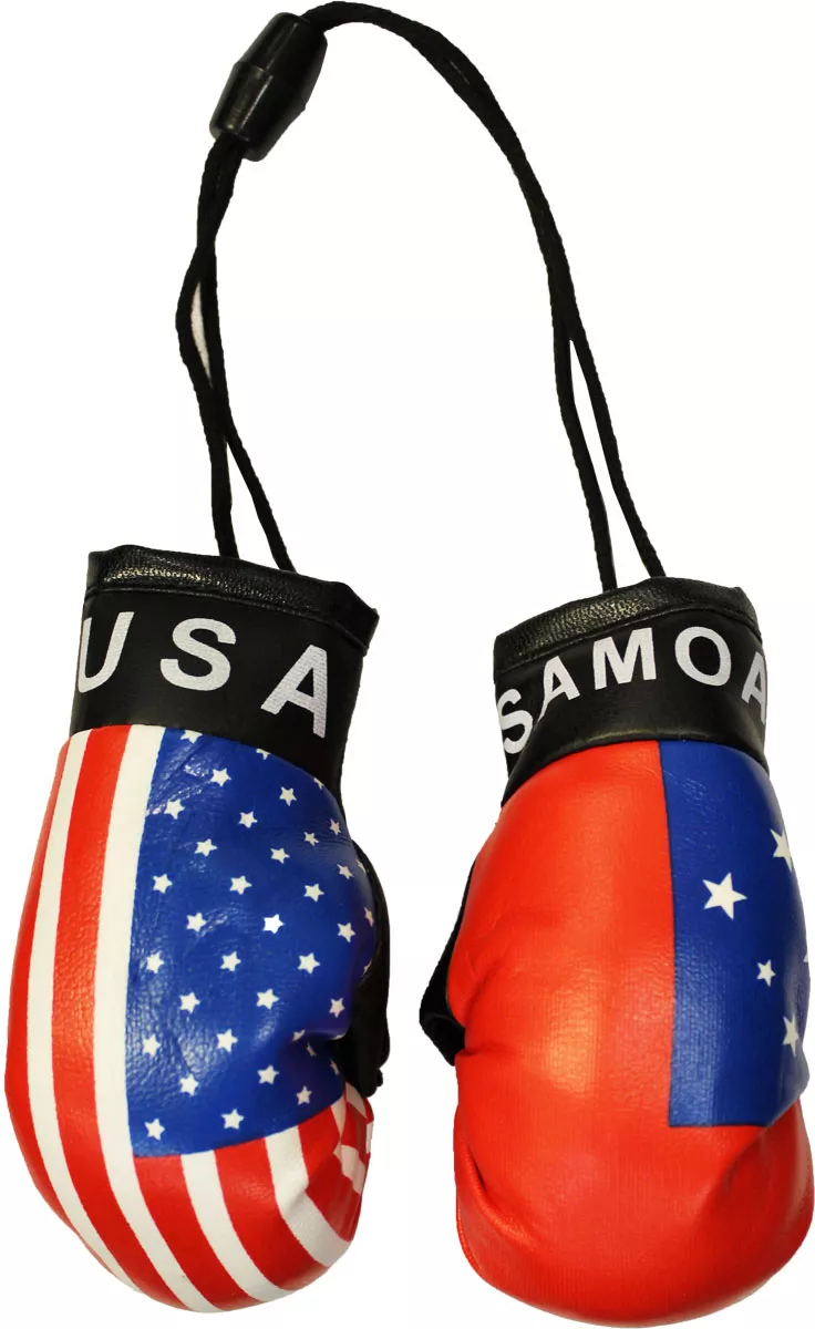 USA and Samoa Mini Boxing Gloves