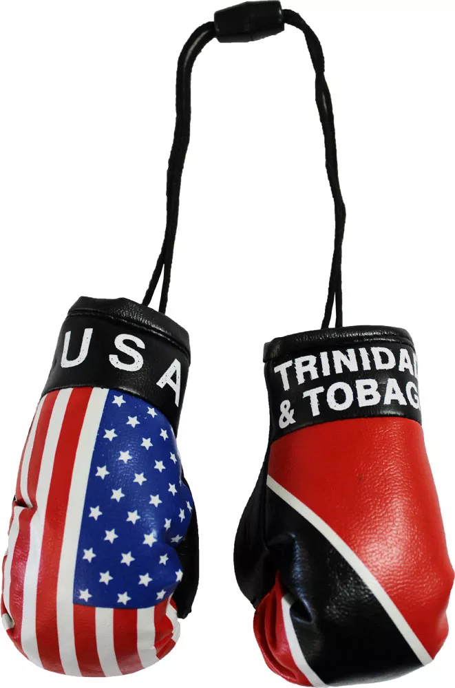 USA and Trinidad and Tobago Mini Boxing Gloves