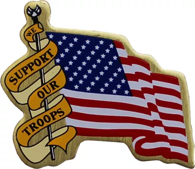 USA/Support Our Troops Flag Lapel Pin