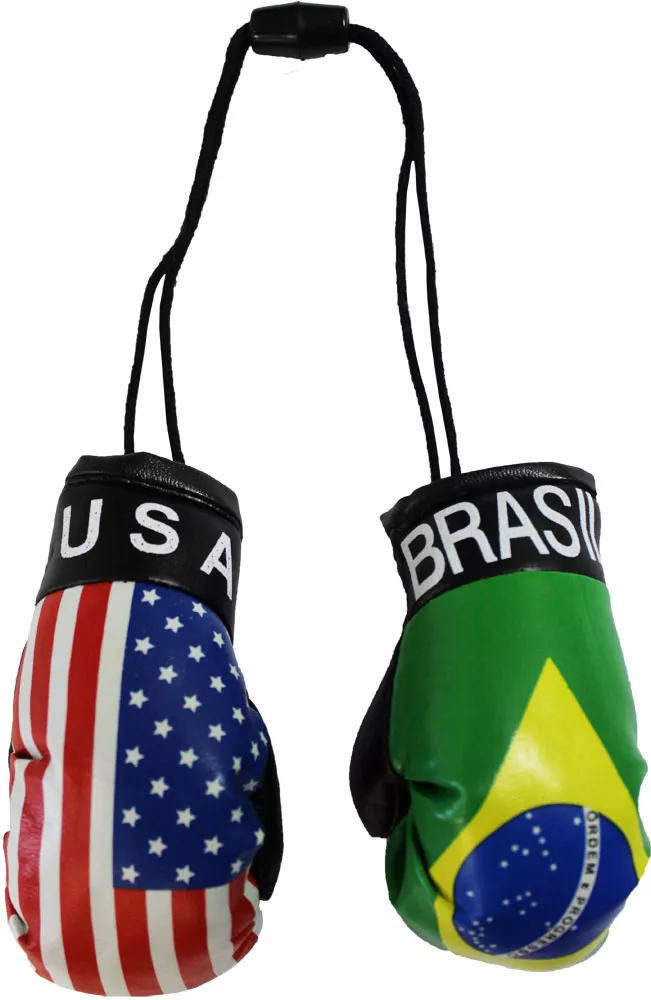 USA and Brazil Mini Boxing Gloves