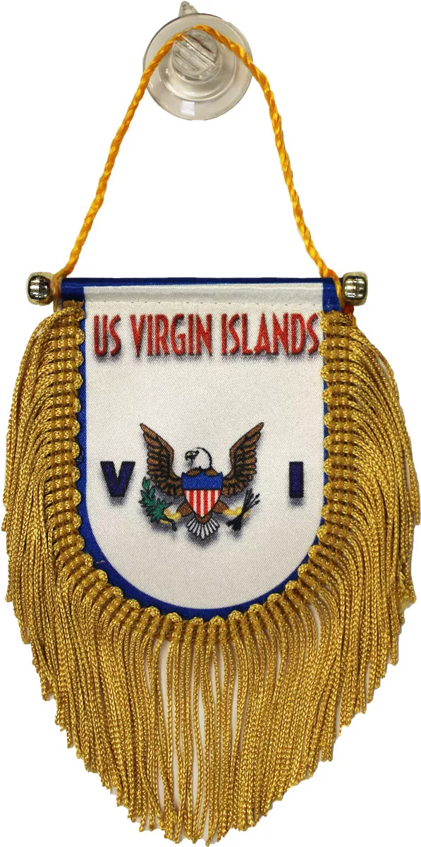 US Virgin Islands Window Hanging Flag (Shield)
