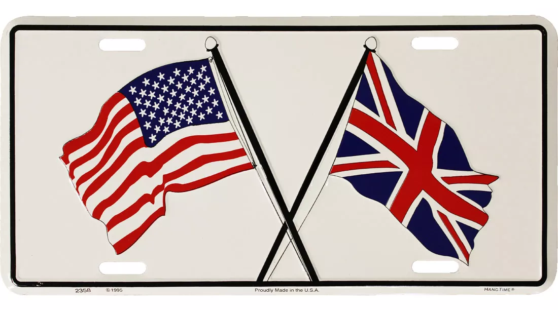 United Kingdom License Plate (US/United Kingdom Friendship)