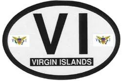 US Virgin Islands Oval Decal