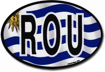 Uruguay Wavy Oval Decal