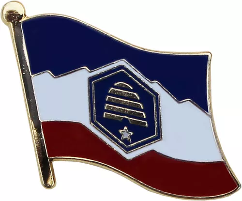 Utah (Beehive) Flag Lapel Pin