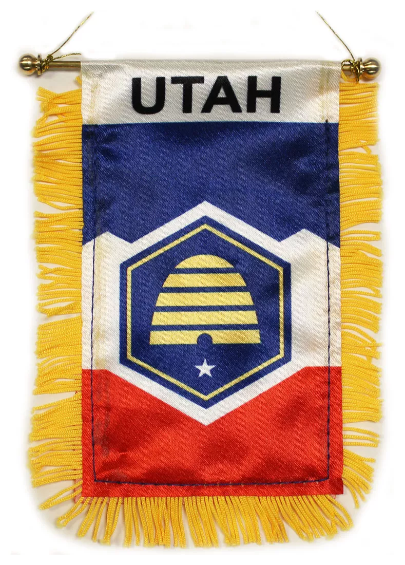Utah (Beehive) Window Hanging Flag