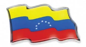 Venezuela (Civil) Wavy Domed Sticker (Old)
