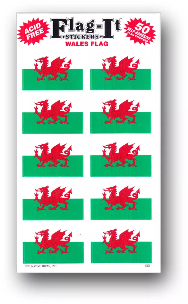Wales 50 Count Sticker Pack
