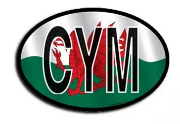 Wales Wavy Oval Decal
