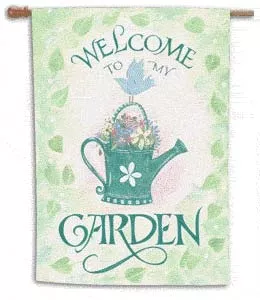 Watering Can Welcome Toland Art Banner