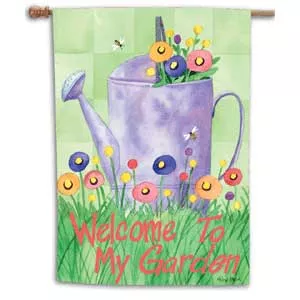 Watering Can with Bees Toland Art Banner