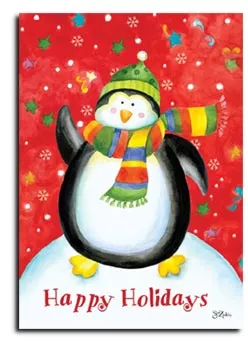 Waving Penguin Toland Art Banner