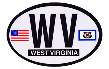 West Virginia Oval Decal