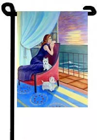 West Highland Terrier (Westie's Time) - 11"x15" 2-Sided Garden Banner