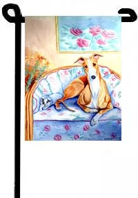 Whippet - 11"x15" 2-Sided Garden Banner