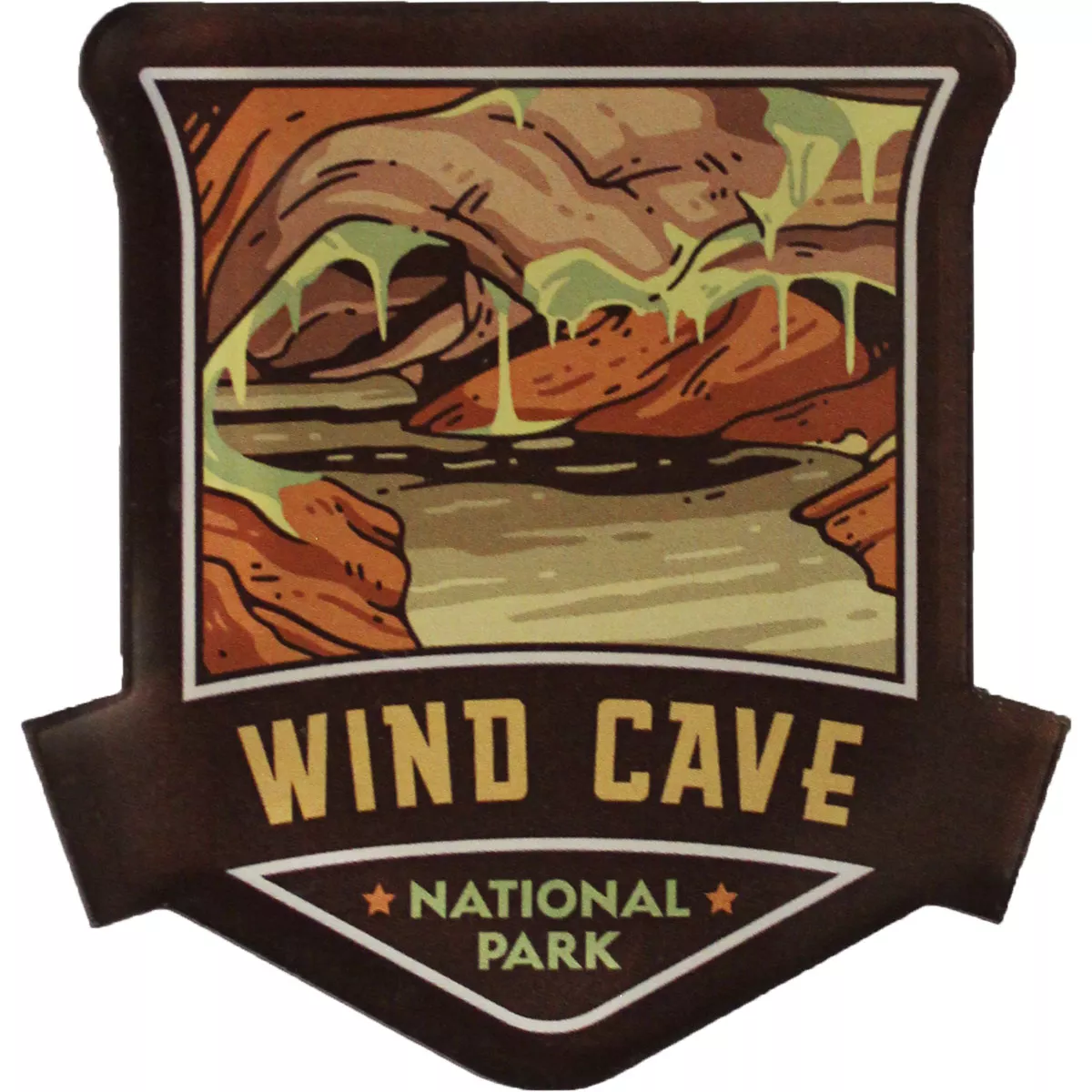 Wind Cave National Park Acrylic Magnet