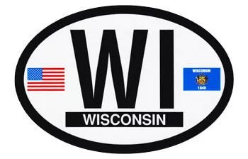Wisconsin Oval Decal