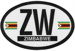 Zimbabwe Oval Decal