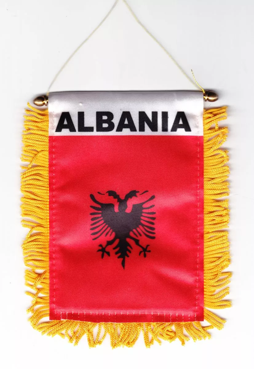 Albania Window Hanging Flag