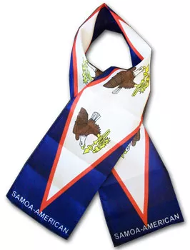 American Samoa Flag Scarf - 8" X 60"