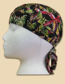 Black Parrots EZDanna Headwrap - One Size Fits All, Black