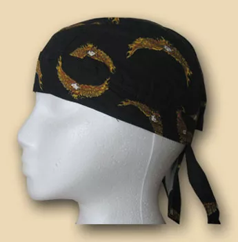 Eagles in Flames Headwrap - Black